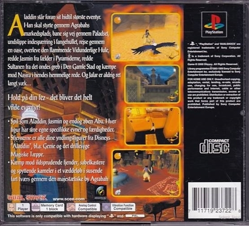 Disneys Aladdin Nasiras Hævn - PS1 (B Grade) (Genbrug)